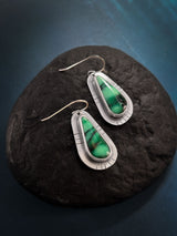 Emerald Rose Turquoise Earrings