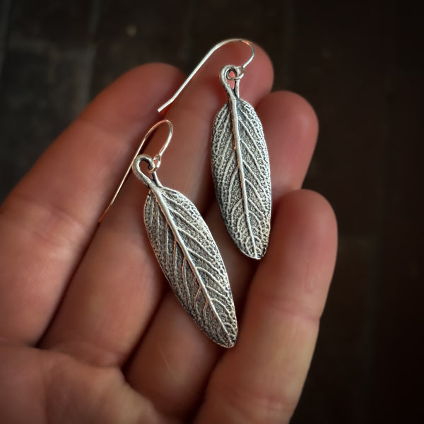 New Sage Leaf Earrings and Necklace